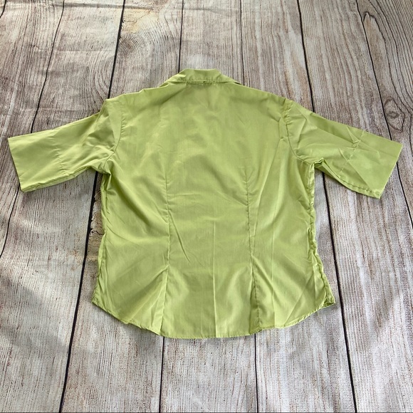 1960s Button up Blouse Short Sleeve Top - Picture 4 of 9